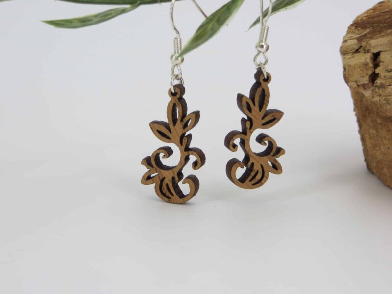 Boucles d’oreilles ajourées ~ Feuillages Arabesques