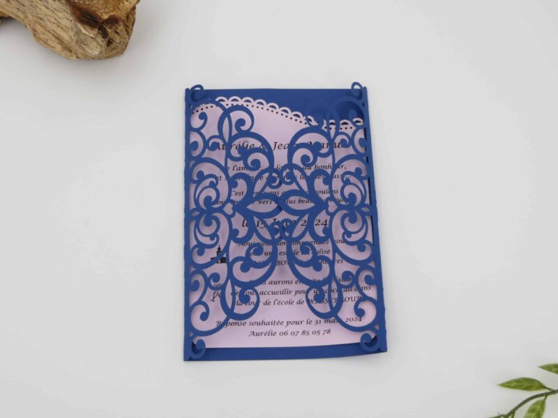 Faire part en papier découpe laser ~ Arabesques