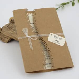 Faire part en papier découpe laser - Autour De Nous Créations