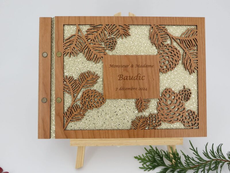 Livre d'or Reliure Cuir A4 ~ Esprit d'automne