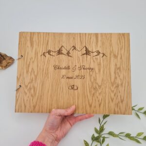 Livre d'or en bois Reliure anneaux A4 – Image 3