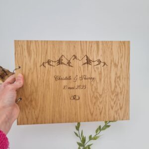 Livre d'or en bois Reliure anneaux A4 – Image 2