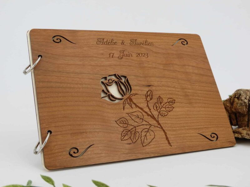 Livre d'or en acrylique reliure anneaux A5