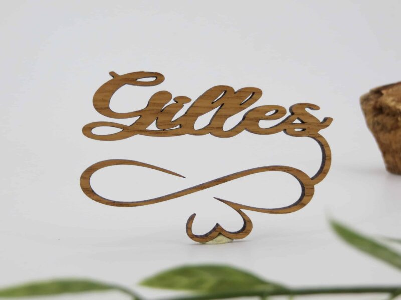 Marque places suspension en bois - Autour De Nous Créations