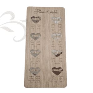 Plan de table panneau en bois - Autour De Nous Créations