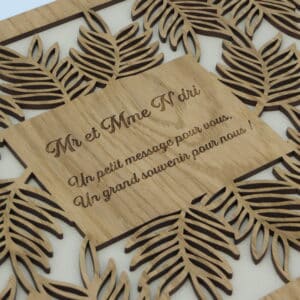 Livre d'or Reliure Cuir A4 ~ Feuillages – Image 8