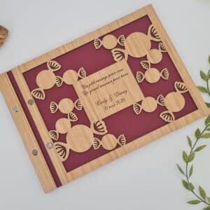 Livre d'or Reliure Cuir A4 ~ Gourmandises – Image 4