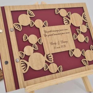 Livre d'or Reliure Cuir A4 ~ Gourmandises – Image 3