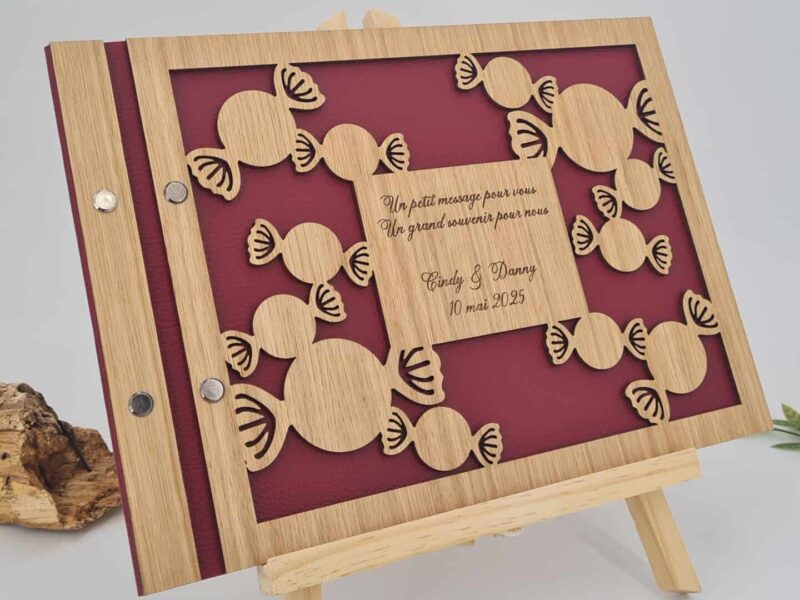 Livre d'or Reliure Cuir A4 ~ Gourmandises