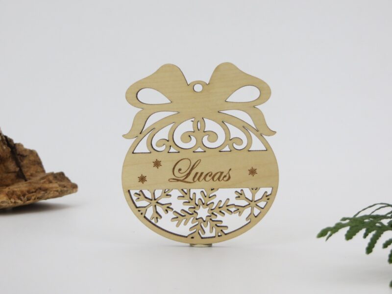 Boule en bois Nœud et flocons