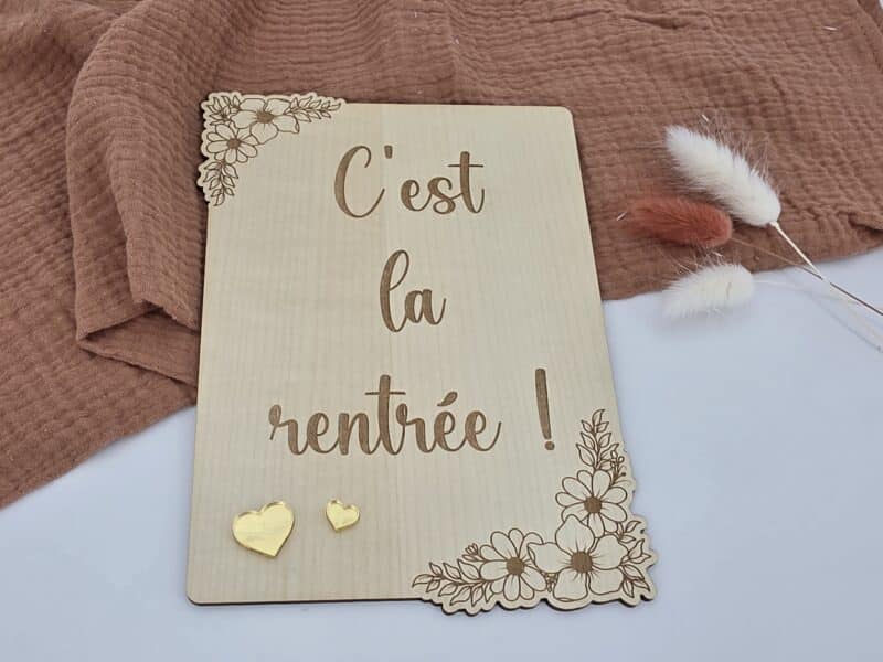 Pancarte "C'est la Rentrée" ~ Modèle Floral